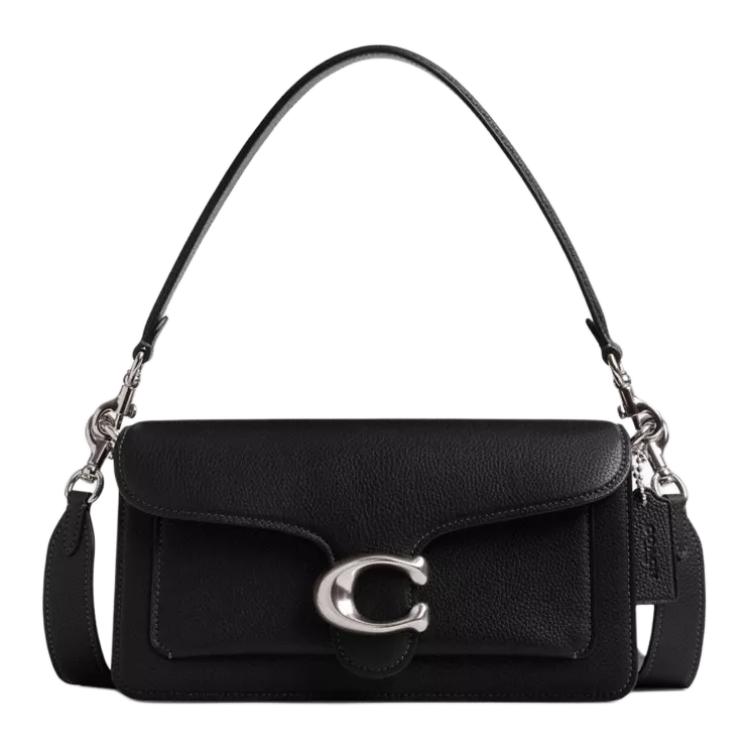 COACH Кожаная переносная сумка через плечо средний размер женская серебро и черный
COACH Кожаная переносная сумка через плечо средний размер женская серебро и черный