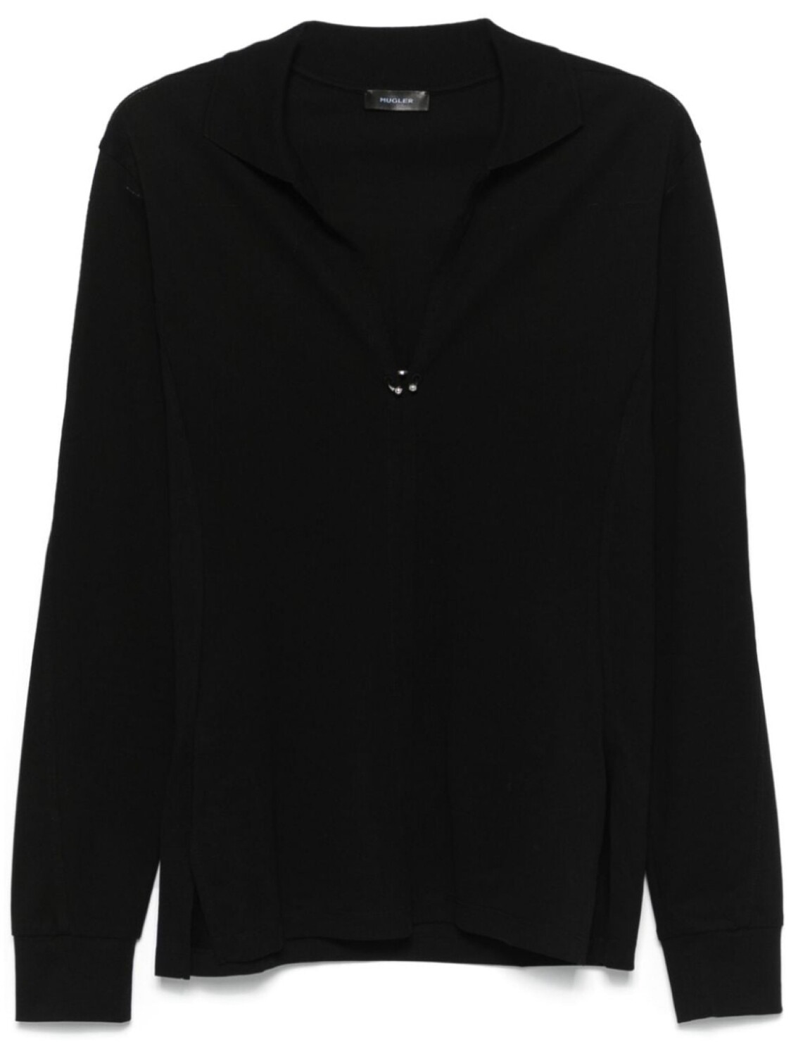 Mugler рубашка поло с пирсингом, черный
Mugler рубашка поло с пирсингом, черный