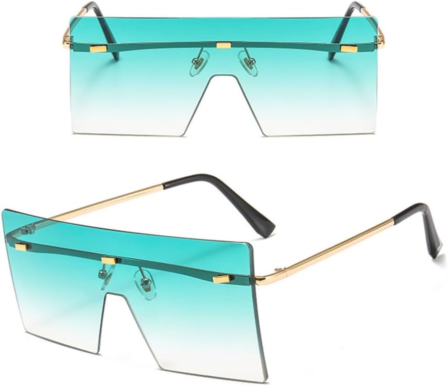 Большие солнцезащитные очки без оправы для женщин, металлические градиентные солнцезащитные очки, женские солнцезащитные очки с защитой от УФ-излучения UV400 HDUBFY, C3 Green
Большие солнцезащитные очки без оправы для женщин, металлические градиентные солнцезащитные очки, женские солнцезащитные очки с защитой от УФ-излучения UV400 HDUBFY, C3 Green