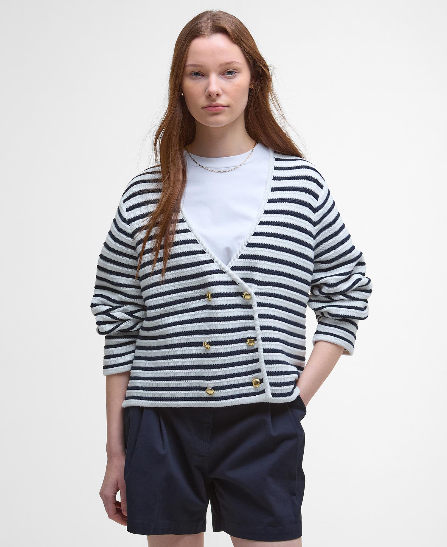 Кардиган Barbour Abby Striped, Cloud/Navy 
Кардиган Barbour Abby Striped, Cloud/Navy