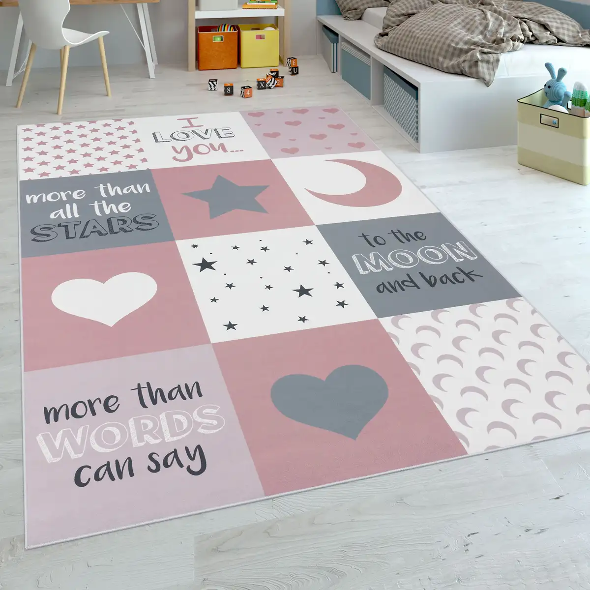 Детский ковер Paco Home "Aleyna 101", прямоугольный, короткий ворс, детский дизайн, мотив луны и звезд, детская комната 120х160 см, розовый
Детский ковер Paco Home "Aleyna 101", прямоугольный, короткий ворс, детский дизайн, мотив луны и звезд, детская комната 120х160 см, розовый