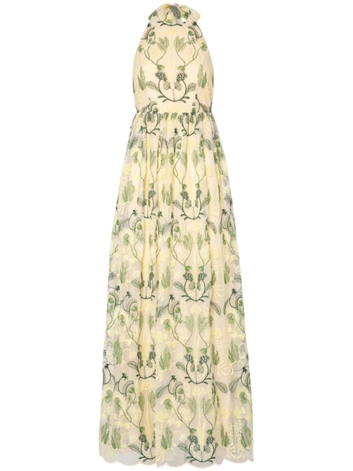 Agua By Agua Bendita платье макси Acanella Habitat с вырезом халтер, нейтральный цвет 
Agua By Agua Bendita платье макси Acanella Habitat с вырезом халтер, нейтральный цвет