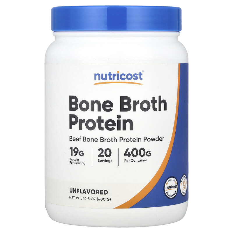 Nutricost, Протеин Bone Broth, без добавок, 400 г (14,3 унции)
Nutricost, Протеин Bone Broth, без добавок, 400 г (14,3 унции)