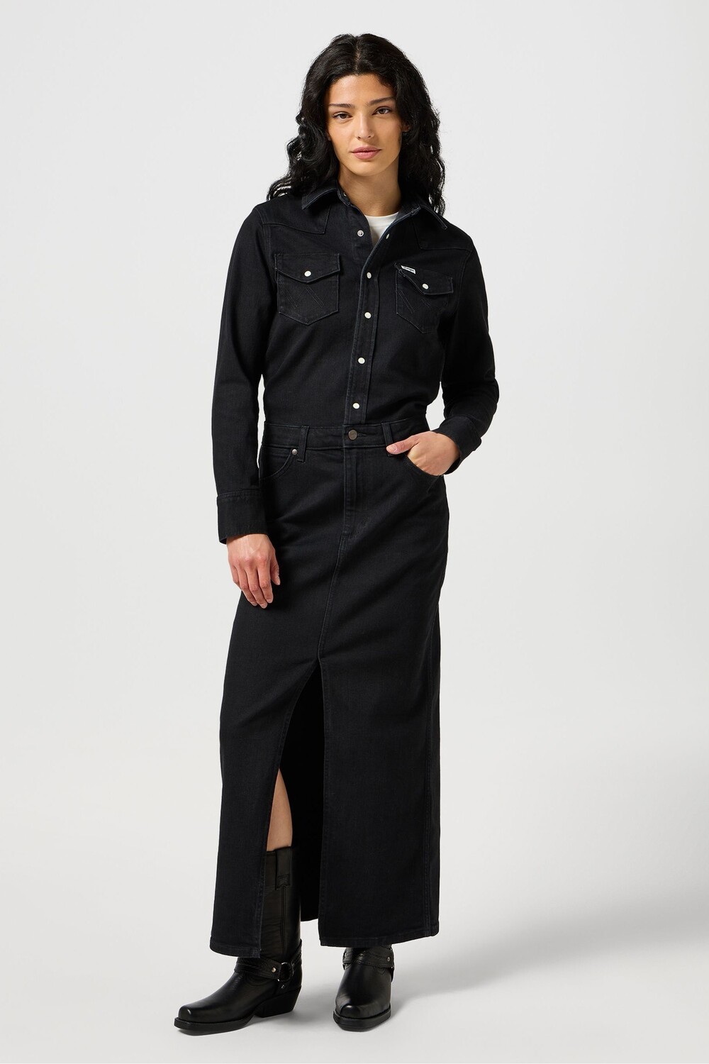 Длинное джинсовое платье Wrangler, черный
Длинное джинсовое платье Wrangler, черный