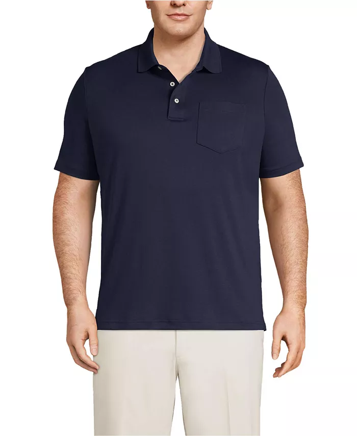 Мужская хлопковая поло с коротким рукавом Supima и карманом Lands' End, синий
Мужская хлопковая поло с коротким рукавом Supima и карманом Lands' End, синий