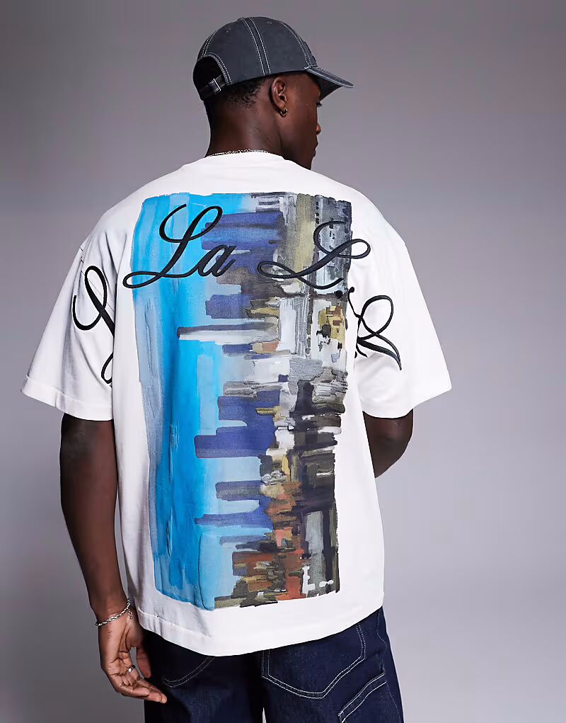 Футболка свободного кроя HUGO RED Duwrite с принтом пальмы на спине цвета «кремовый»
Футболка свободного кроя HUGO RED Duwrite с принтом пальмы на спине цвета «кремовый»