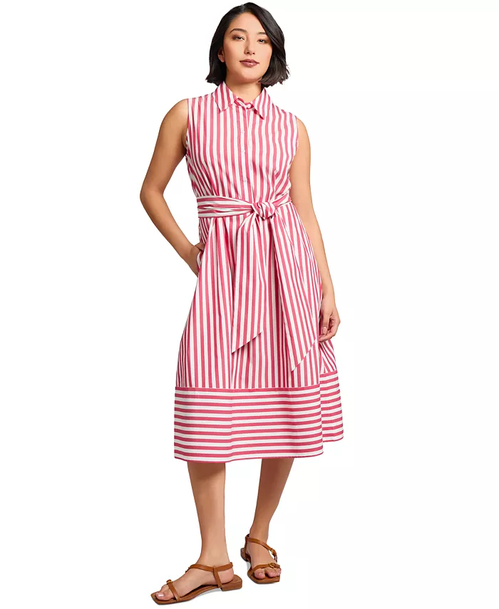 Платье-рубашка миди в полоску Petite Jones New York, красный
Платье-рубашка миди в полоску Petite Jones New York, красный