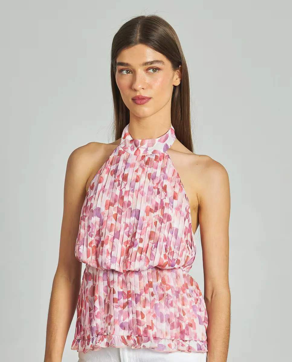 Женская блуза с запахом и плиссировкой в принт Alma en Pena, розовый
Женская блуза с запахом и плиссировкой в принт Alma en Pena, розовый