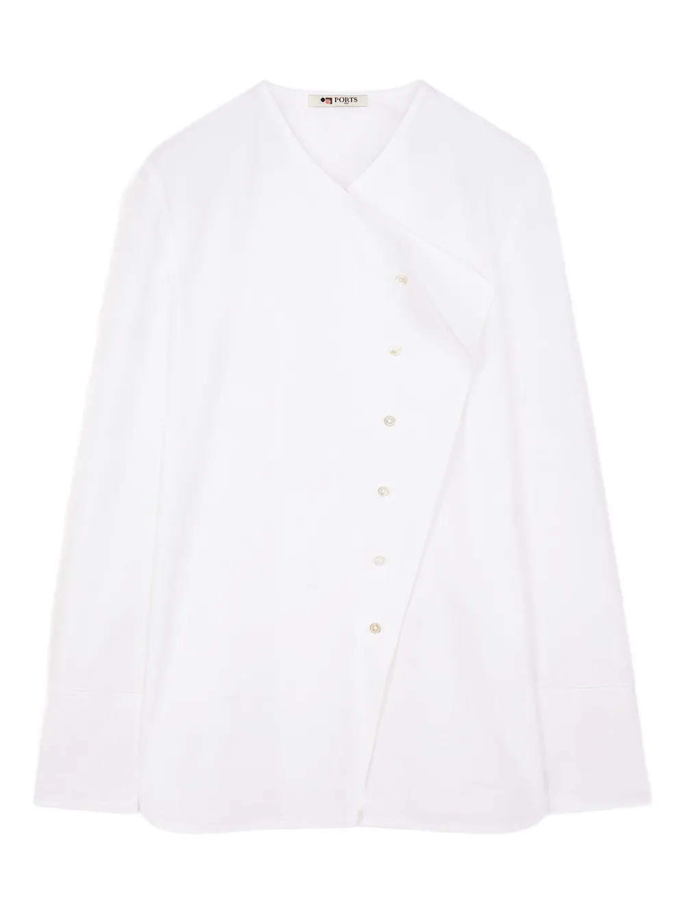 Асимметричная хлопковая рубашка с пуговицами Ports 1961, белый
Асимметричная хлопковая рубашка с пуговицами Ports 1961, белый
