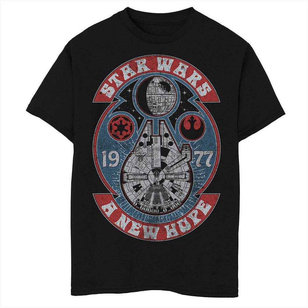 Футболка с рисунком «Сокол тысячелетия» для мальчиков «Хаски», «Звездные войны», «Сокол тысячелетия», ретро-дизайн, «Новая надежда», 1977 год Star Wars, черный
Футболка с рисунком «Сокол тысячелетия» для мальчиков «Хаски», «Звездные войны», «Сокол тысячелетия», ретро-дизайн, «Новая надежда», 1977 год Star Wars, черный