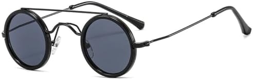 Популярные модные маленькие круглые солнцезащитные очки для женщин в винтажном стиле металл-панк, мужские очки с прозрачными линзами и защитой от УФ-излучения UV400 MTZJH, Black Grey
Популярные модные маленькие круглые солнцезащитные очки для женщин в винтажном стиле металл-панк, мужские очки с прозрачными линзами и защитой от УФ-излучения UV400 MTZJH, Black Grey