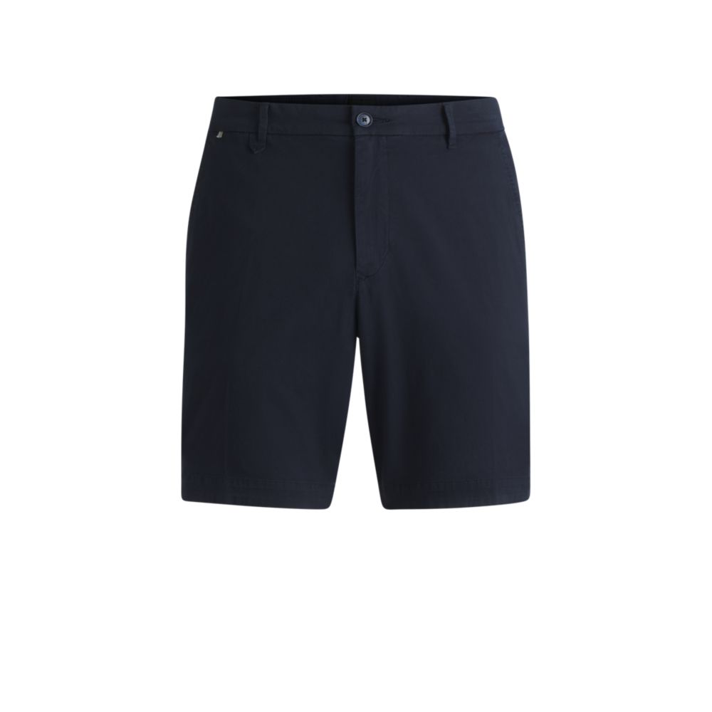 Узкие шорты из эластичного хлопкового твила BOSS, темно-синий
Узкие шорты из эластичного хлопкового твила BOSS, темно-синий