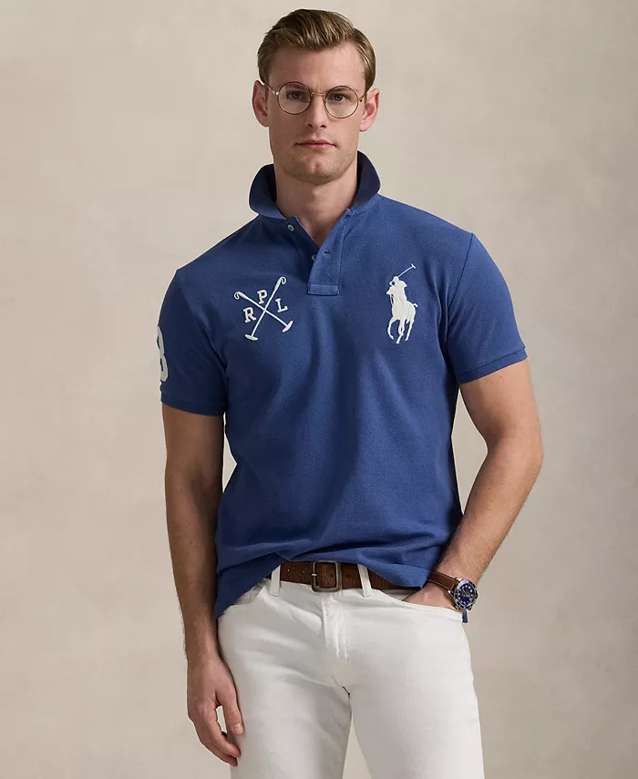 Мужская поло с вышивкой Big Pony, slim fit, из сетчатой ткани Polo Ralph Lauren, зеленый
Мужская поло с вышивкой Big Pony, slim fit, из сетчатой ткани Polo Ralph Lauren, зеленый