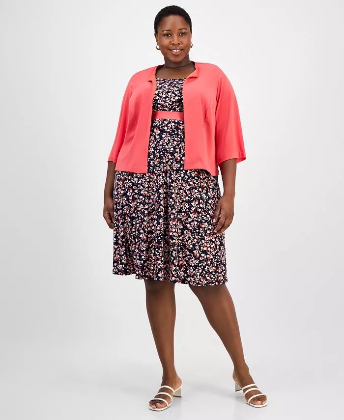 Кардиган больших размеров с круглым вырезом и открытым спереди Sandra Darren, розовый
Кардиган больших размеров с круглым вырезом и открытым спереди Sandra Darren, розовый