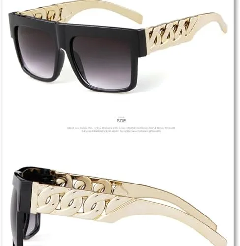 Большие солнцезащитные очки в стиле хип-хоп для мужчин и женщин, с плоской верхней частью, ретро-квадратные, черные, с золотой пластиковой цепочкой MTZJH, C1
Большие солнцезащитные очки в стиле хип-хоп для мужчин и женщин, с плоской верхней частью, ретро-квадратные, черные, с золотой пластиковой цепочкой MTZJH, C1