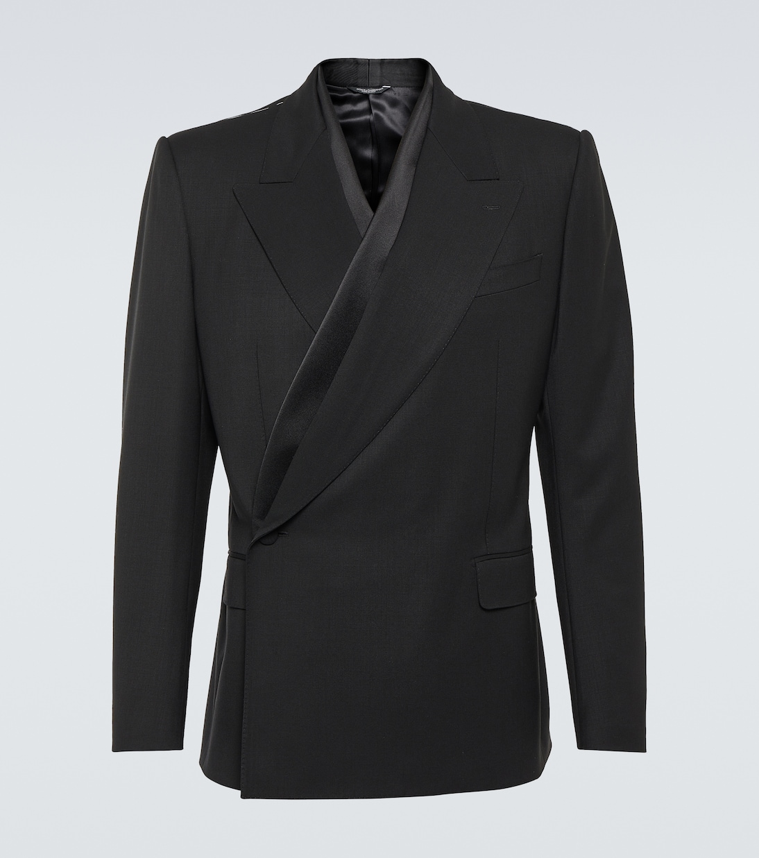 Асимметричный двубортный пиджак из смесовой шерсти Dolce&Gabbana, Nero
Асимметричный двубортный пиджак из смесовой шерсти Dolce&Gabbana, Nero