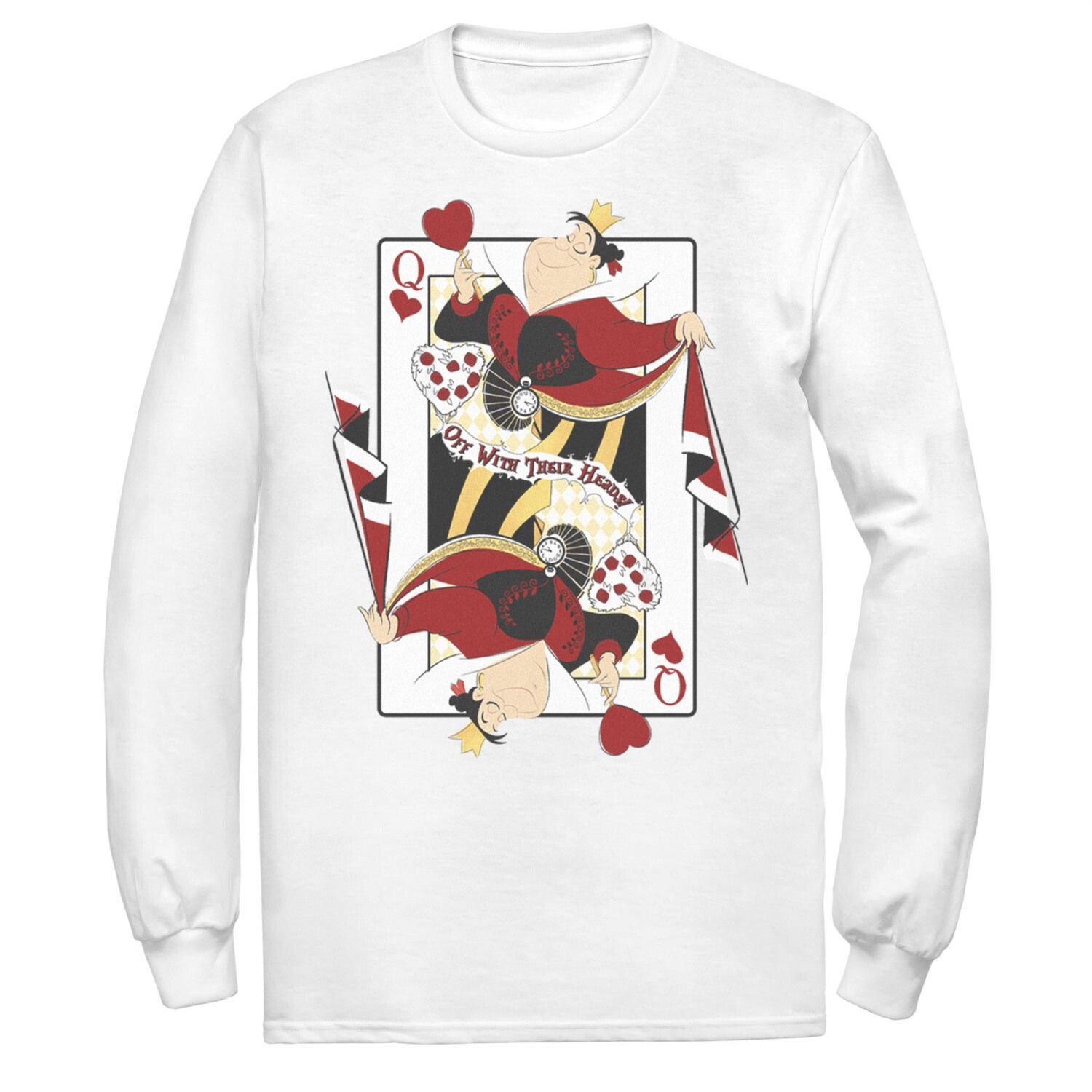 Мужская футболка с игральными картами Disney «Алиса в стране чудес» Queen Of Hearts Licensed Character
Мужская футболка с игральными картами Disney «Алиса в стране чудес» Queen Of Hearts Licensed Character