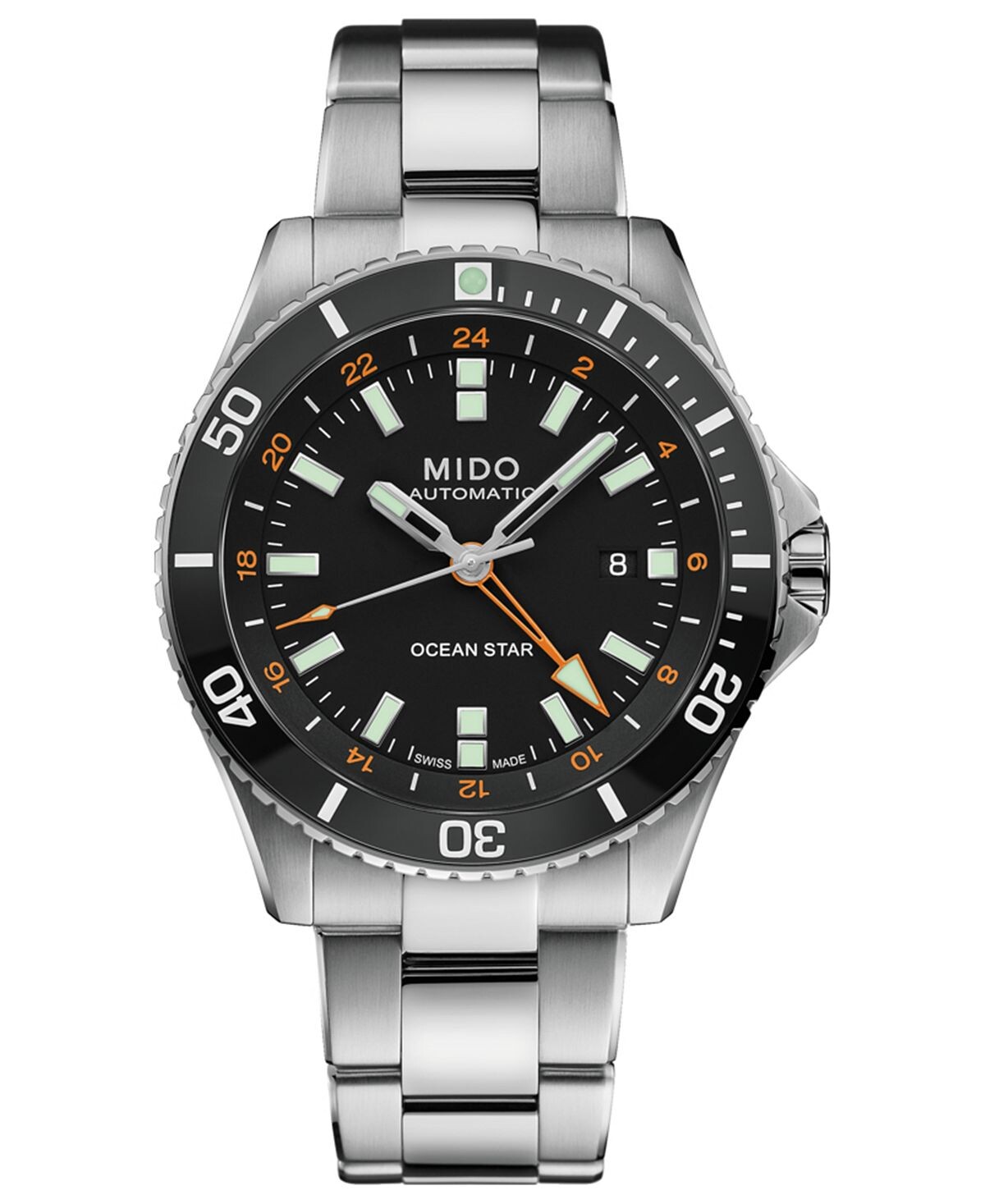 Мужские швейцарские автоматические часы Ocean Star GMT с браслетом из нержавеющей стали, 44 мм Mido
Мужские швейцарские автоматические часы Ocean Star GMT с браслетом из нержавеющей стали, 44 мм Mido