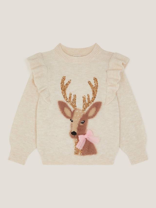 Детский рождественский свитер с оленями Monsoon, Cream
Детский рождественский свитер с оленями Monsoon, Cream