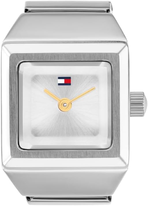 Женские кварцевые часы Tommy Hilfiger с двумя стрелками и кольцом - дизайн в ювелирном стиле, эластичный ремешок, подходит для разных размеров - подарок для нее, 15 мм, Silver
Женские кварцевые часы Tommy Hilfiger с двумя стрелками и кольцом - дизайн в ювелирном стиле, эластичный ремешок, подходит для разных размеров - подарок для нее, 15 мм, Silver