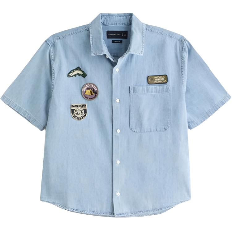 Abercrombie&Fitch Мужская синяя рубашка
Abercrombie&Fitch Мужская синяя рубашка