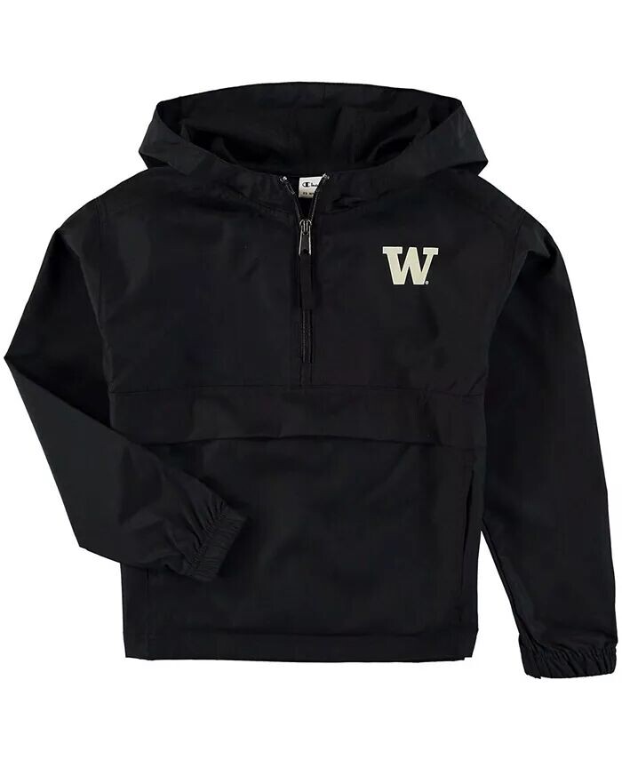 Черная ветровка Washington Huskies Pack and Go для мальчиков и девочек с молнией до четверти Champion, черный
Черная ветровка Washington Huskies Pack and Go для мальчиков и девочек с молнией до четверти Champion, черный