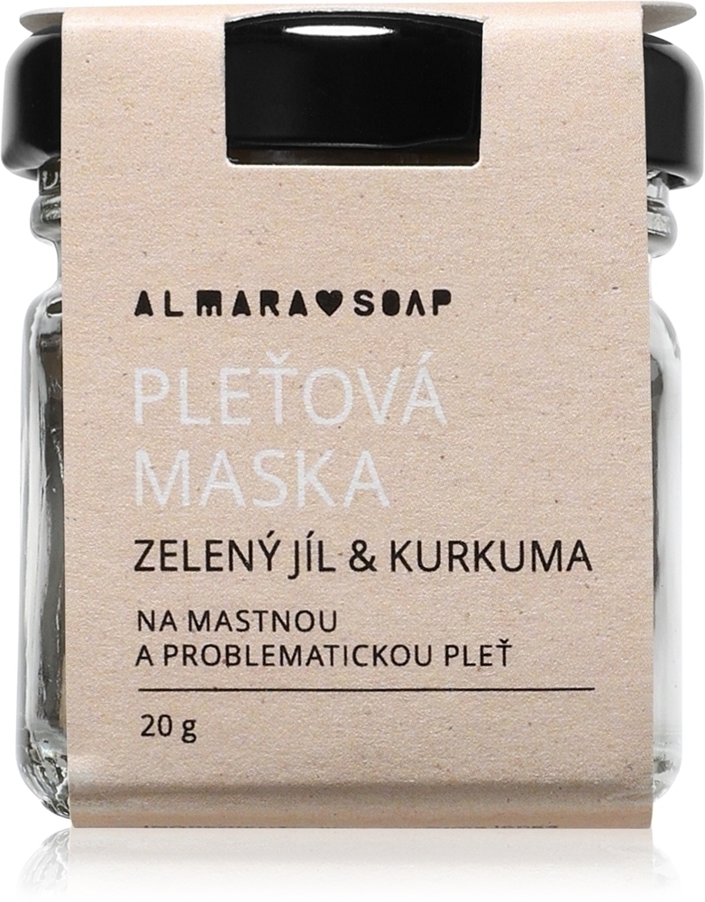 Очищающая маска для лица с зеленой глиной и куркумой для жирной и проблемной кожи Almara Soap, 20 гр
Очищающая маска для лица с зеленой глиной и куркумой для жирной и проблемной кожи Almara Soap, 20 гр