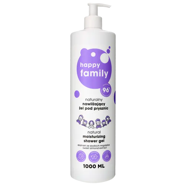 Увлажняющий гель для душа, 1000 мл Happy Family 
Увлажняющий гель для душа, 1000 мл Happy Family