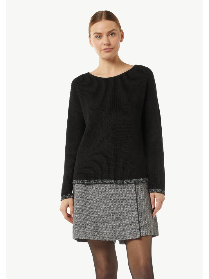 Пуловер comma CI Strickpullover langarm, черный 
Пуловер comma CI Strickpullover langarm, черный