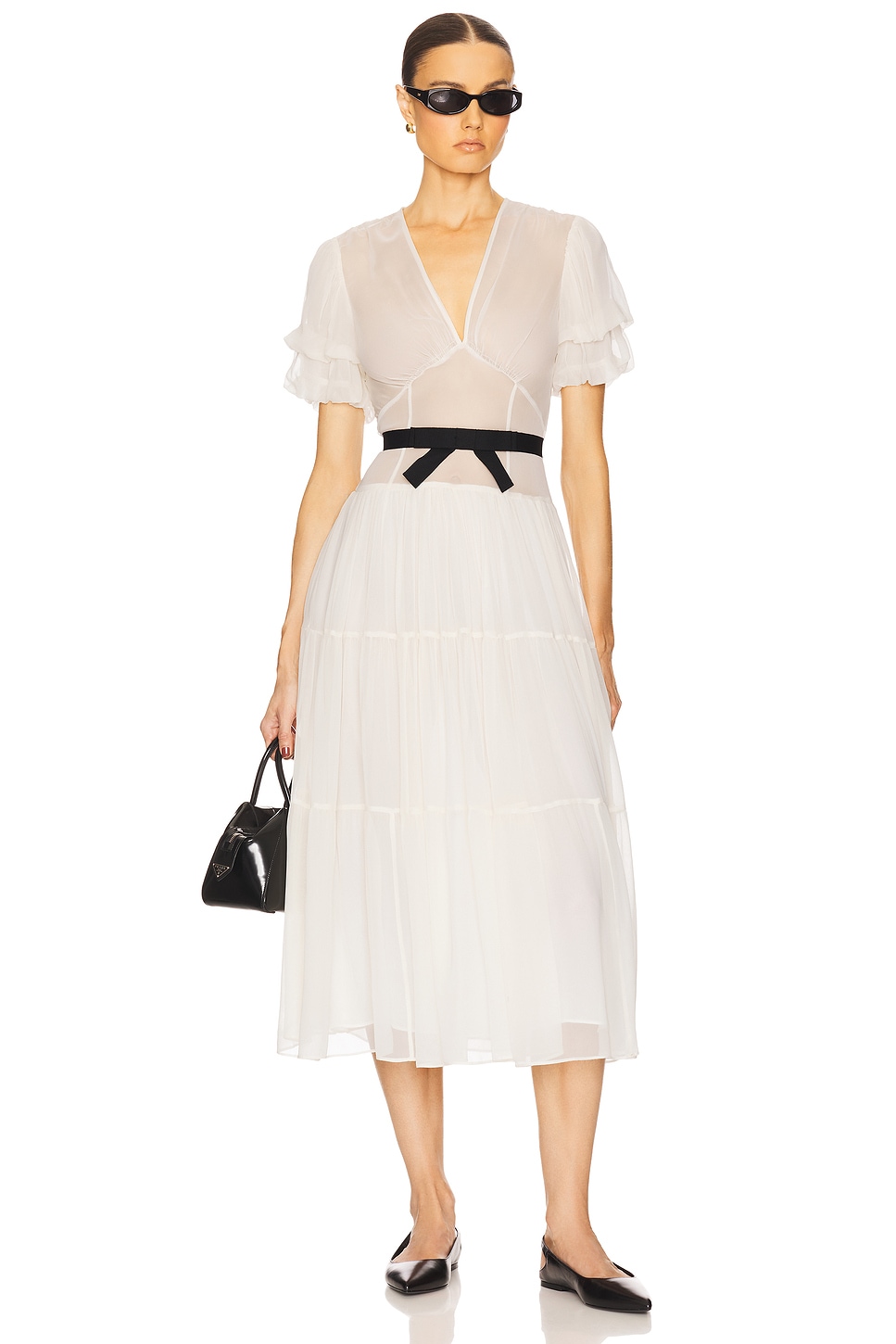 Платье Sasha из шелкового шифона Helsa, vintage white
Платье Sasha из шелкового шифона Helsa, vintage white