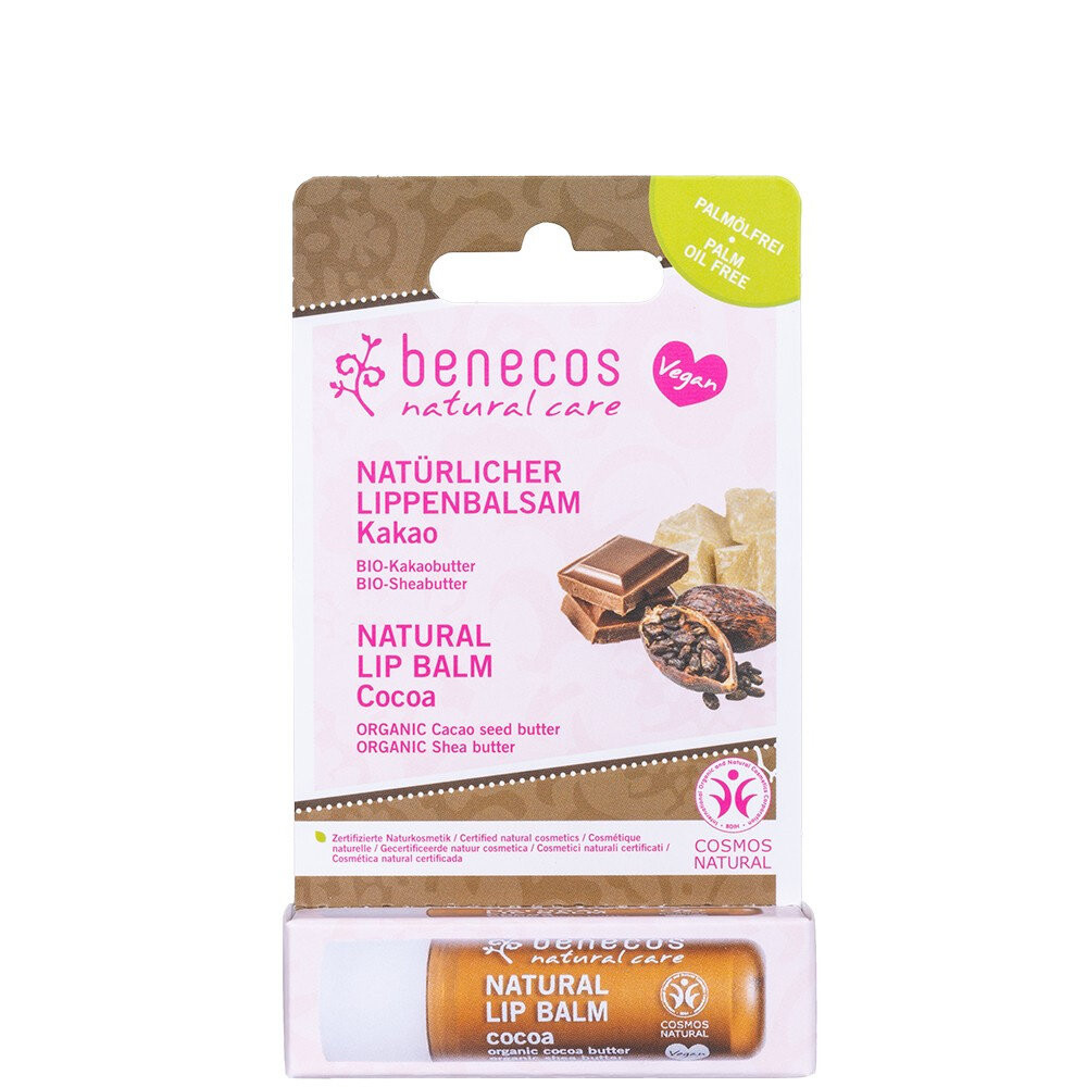 Benecos, Натуральный бальзам для губ, какао
Benecos, Натуральный бальзам для губ, какао
