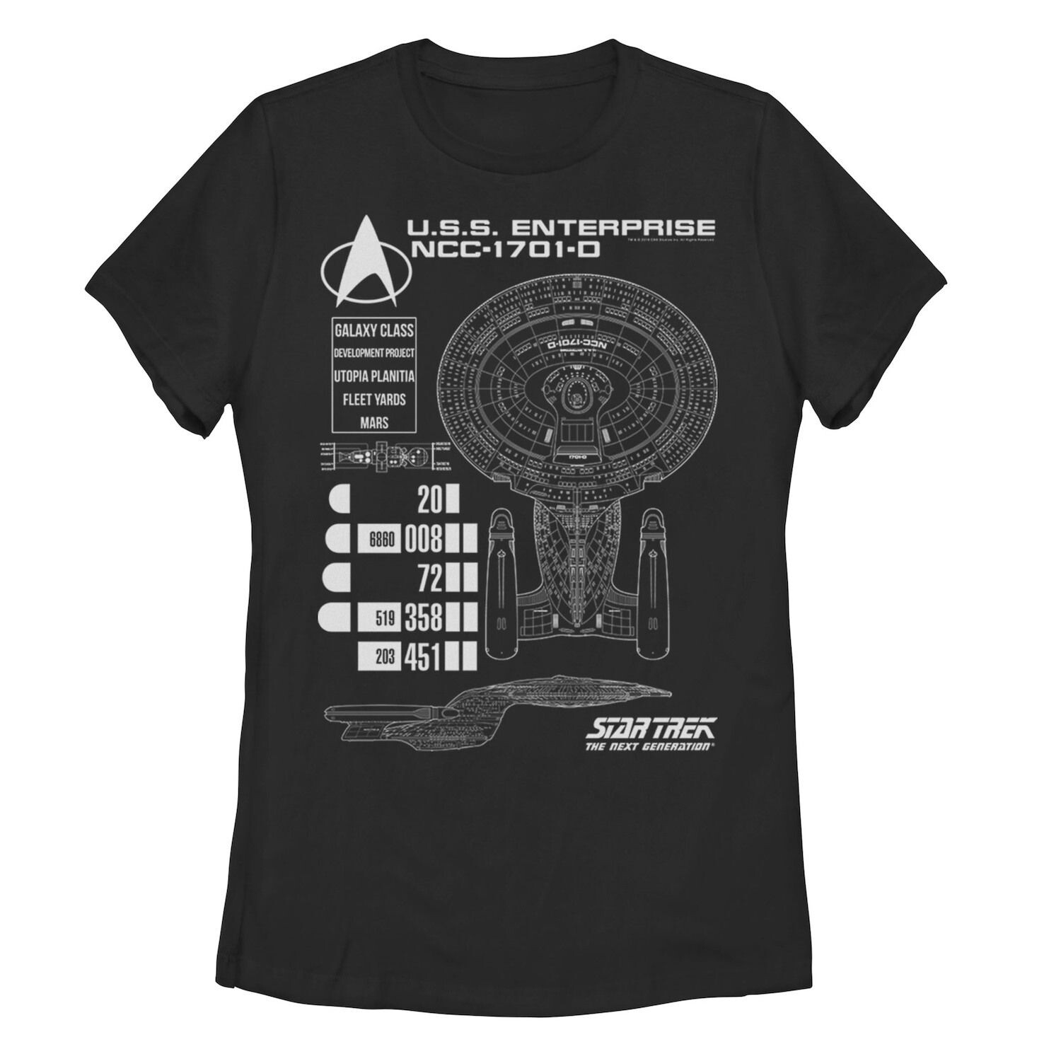 Футболка с изображением диаграммы Star Trek Next Generation Enterprise для юниоров Licensed Character
Футболка с изображением диаграммы Star Trek Next Generation Enterprise для юниоров Licensed Character