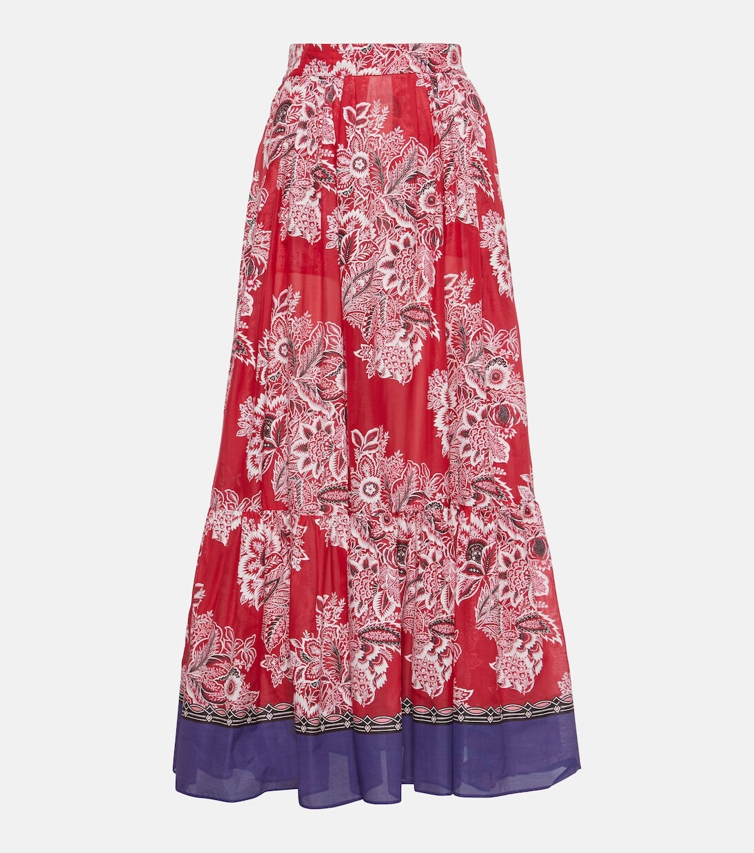Юбка макси с высокой посадкой из хлопка и шелка Etro, красный
Юбка макси с высокой посадкой из хлопка и шелка Etro, красный