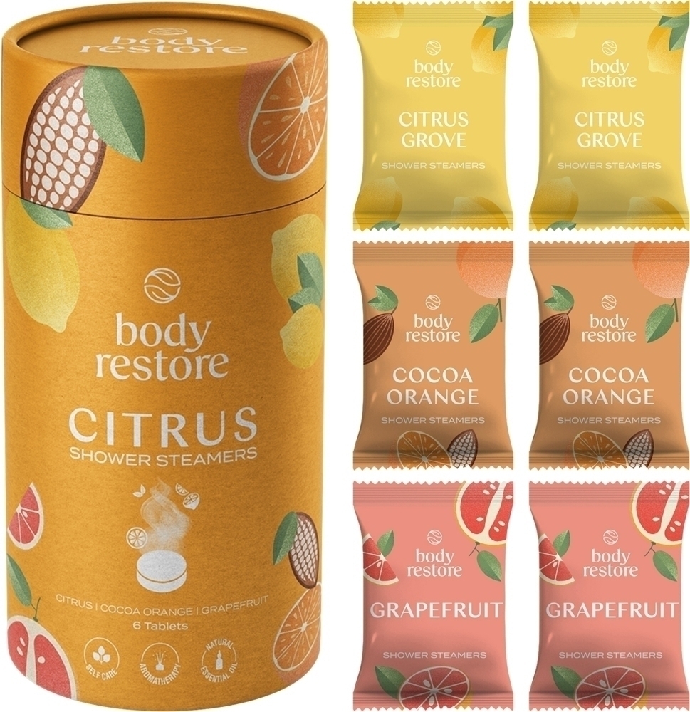 Цитрусовые таблетки для душа Body Restore, 6 шт
Цитрусовые таблетки для душа Body Restore, 6 шт