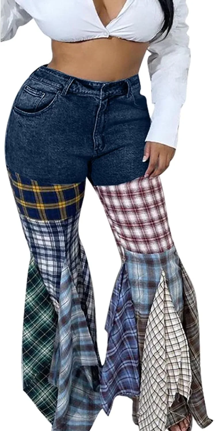 Женские джинсы Y2K Harajuku Hippie с высокой талией, клеш и рюшами XUNRYAN
Женские джинсы Y2K Harajuku Hippie с высокой талией, клеш и рюшами XUNRYAN