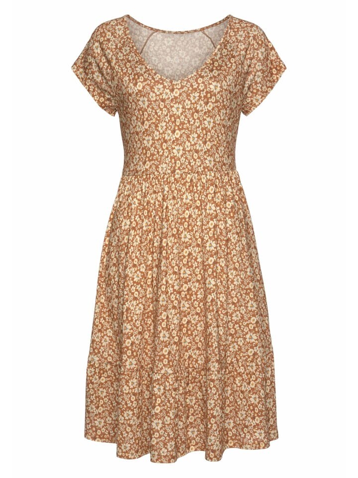 Длинное платье Buffalo Jersey, цвет braun-creme-bedruckt 
Длинное платье Buffalo Jersey, цвет braun-creme-bedruckt