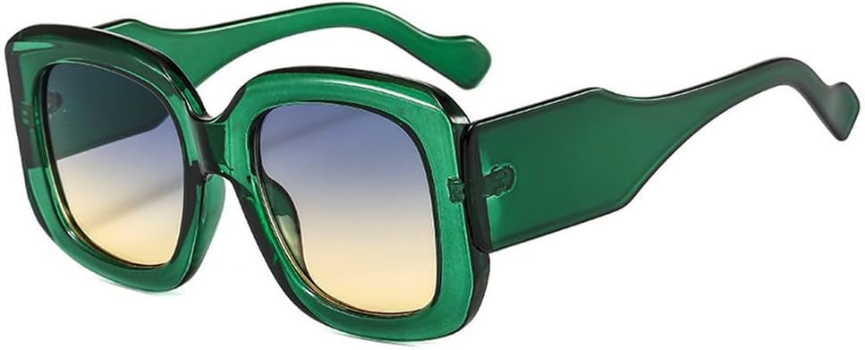 Модные большие квадратные солнцезащитные очки для женщин, винтажные очки с градиентным переходом цвета, модные солнцезащитные очки зеленого и фиолетового цвета с защитой от УФ-излучения UV400 WNCKSQ, Green Gray Yellow
Модные большие квадратные солнцезащитные очки для женщин, винтажные очки с градиентным переходом цвета, модные солнцезащитные очки зеленого и фиолетового цвета с защитой от УФ-излучения UV400 WNCKSQ, Green Gray Yellow