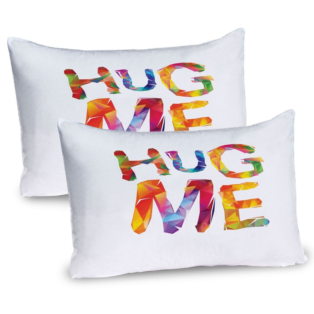 ABAKUHAUS Hug Pillowcase Pack of 2, красочная креативная дизайнерская типография с текстом Hug Me, низкополигональная графика со стилизованными буквами, декоративная наволочка с принтом, 80x40 см, разноцветная
ABAKUHAUS Hug Pillowcase Pack of 2, красочная креативная дизайнерская типография с текстом Hug Me, низкополигональная графика со стилизованными буквами, декоративная наволочка с принтом, 80x40 см, разноцветная