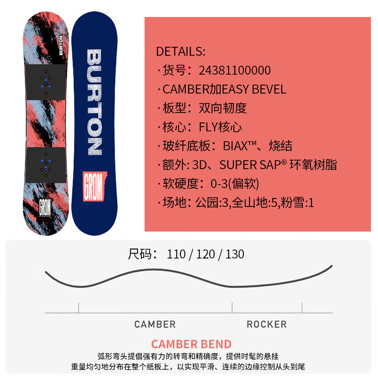Burton Детский сноуборд для начинающих с креплениями 130 см
Burton Детский сноуборд для начинающих с креплениями 130 см