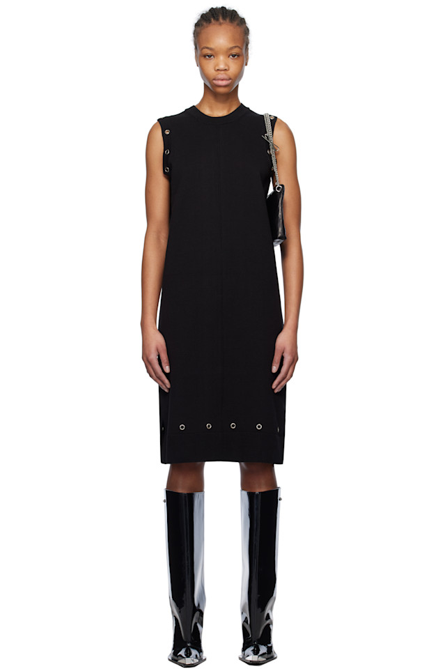 Мини-платье из ажурной трикотажной ткани с люверсами We11Done, черный
Мини-платье из ажурной трикотажной ткани с люверсами We11Done, черный