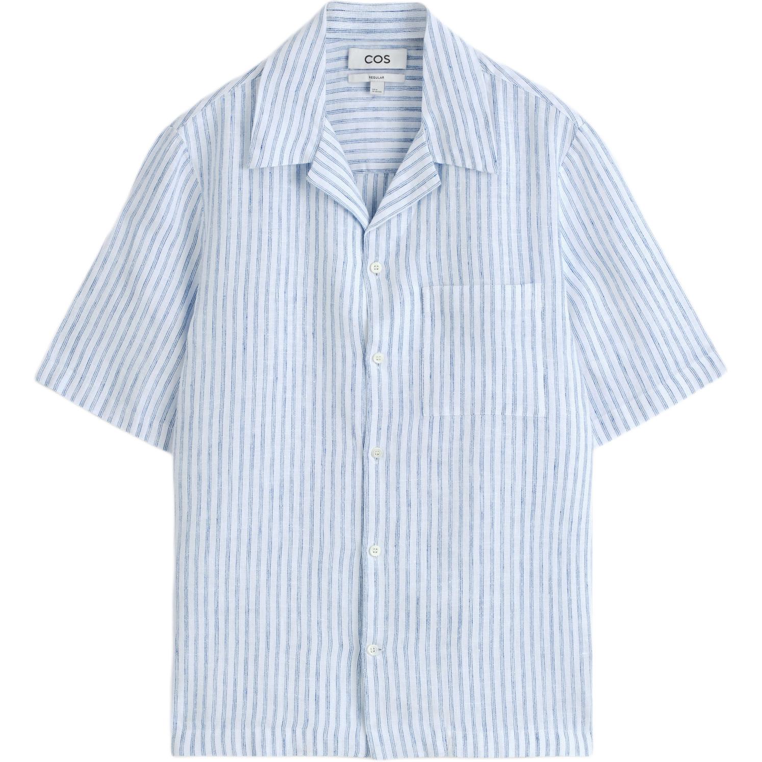COS Рубашка мужская белая/синяя/в полоску
COS Рубашка мужская белая/синяя/в полоску