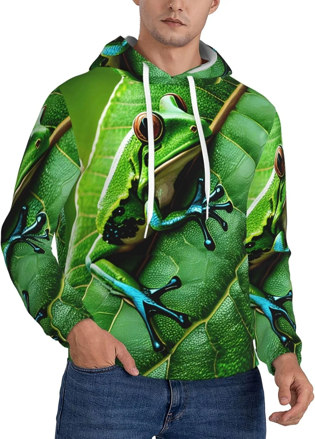 Толстовка с капюшоном BaerK для мужчин, с принтом лягушки и листьев
Толстовка с капюшоном BaerK для мужчин, с принтом лягушки и листьев