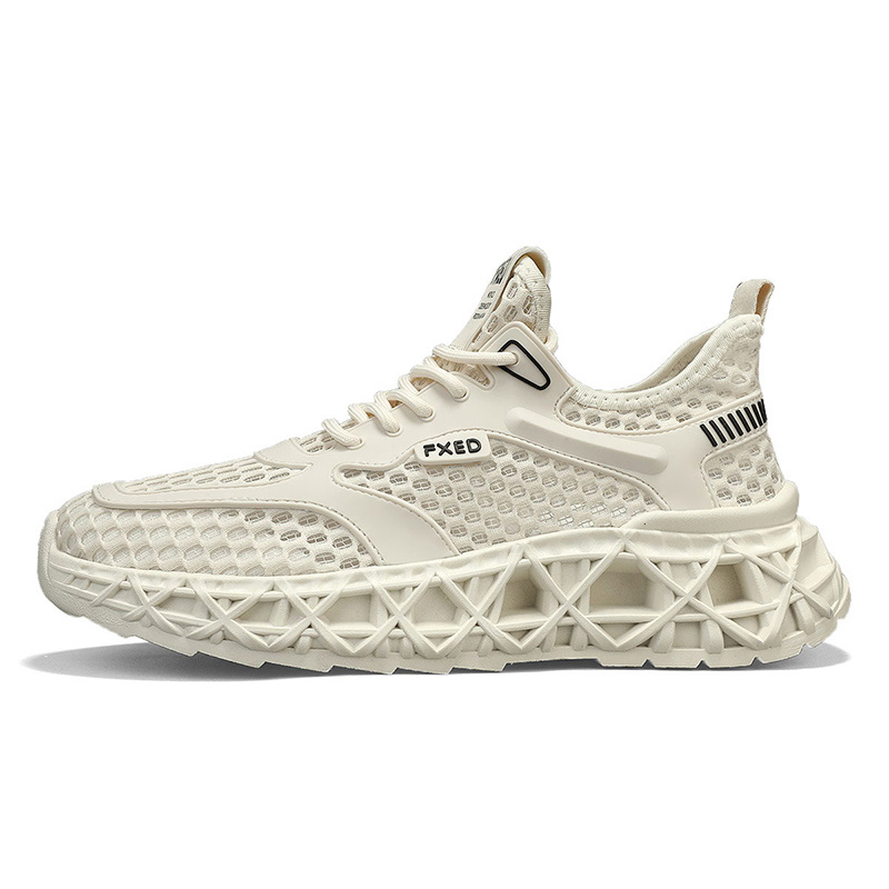 JANECO Скользоустойчивые износостойкие дышащие мужские лоу-топы бежевые, цвет Beige 
JANECO Скользоустойчивые износостойкие дышащие мужские лоу-топы бежевые, цвет Beige