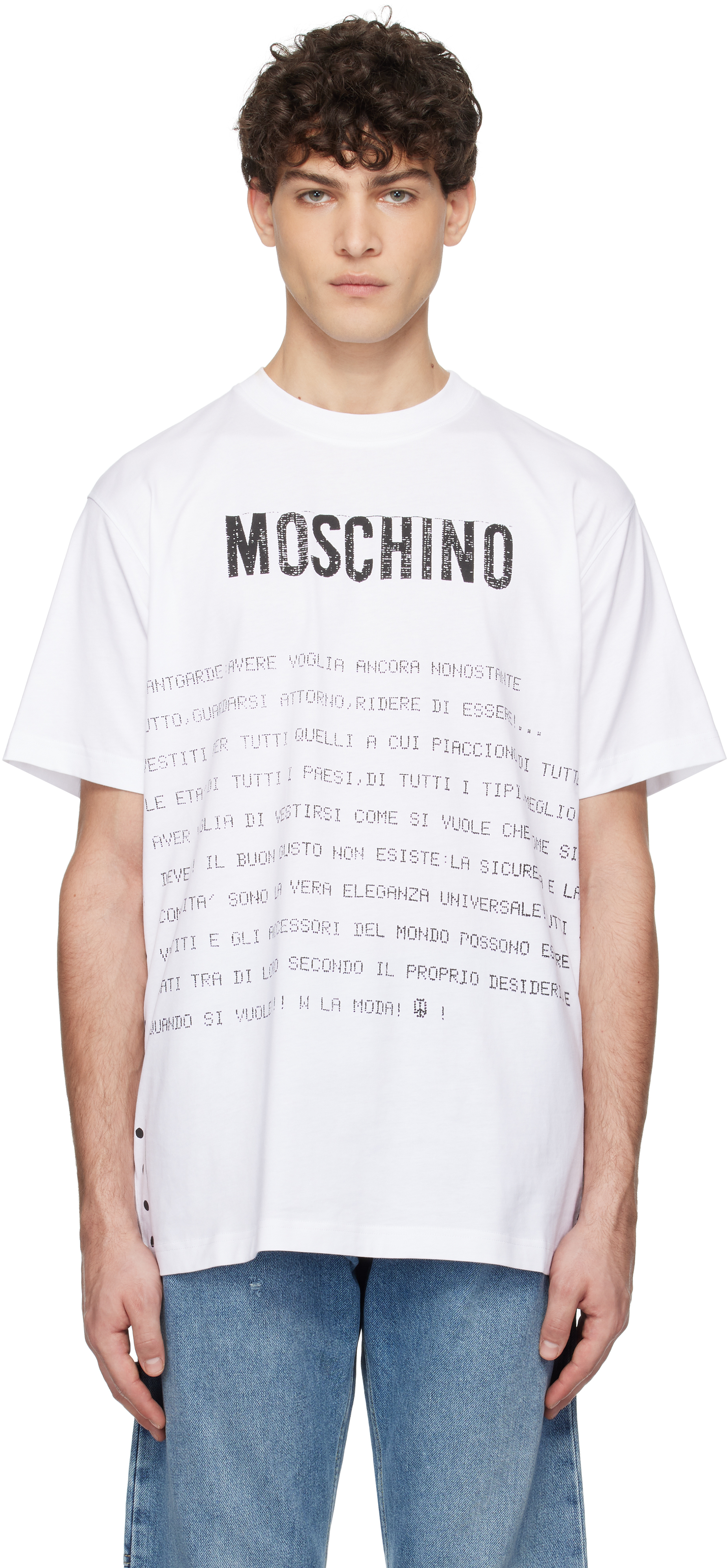 Белая футболка с надписью Moschino, Multi white
Белая футболка с надписью Moschino, Multi white