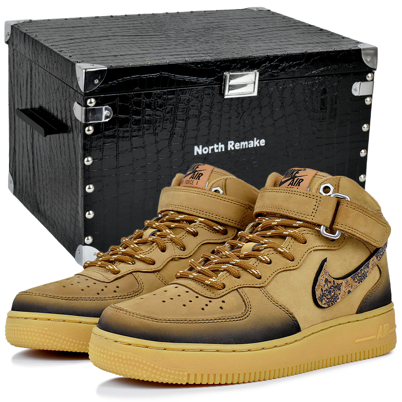 Air Force 1 устойчивые к истиранию кроссовки Mid top для скейтбординга Unisex Nike, Warm коричневый Print-Gift Box 4
Air Force 1 устойчивые к истиранию кроссовки Mid top для скейтбординга Unisex Nike, Warm коричневый Print-Gift Box 4
