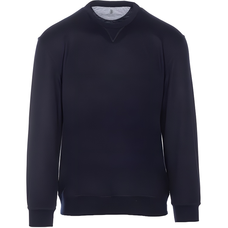 Свитшот с круглым вырезом Brunello Cucinelli, синий
Свитшот с круглым вырезом Brunello Cucinelli, синий