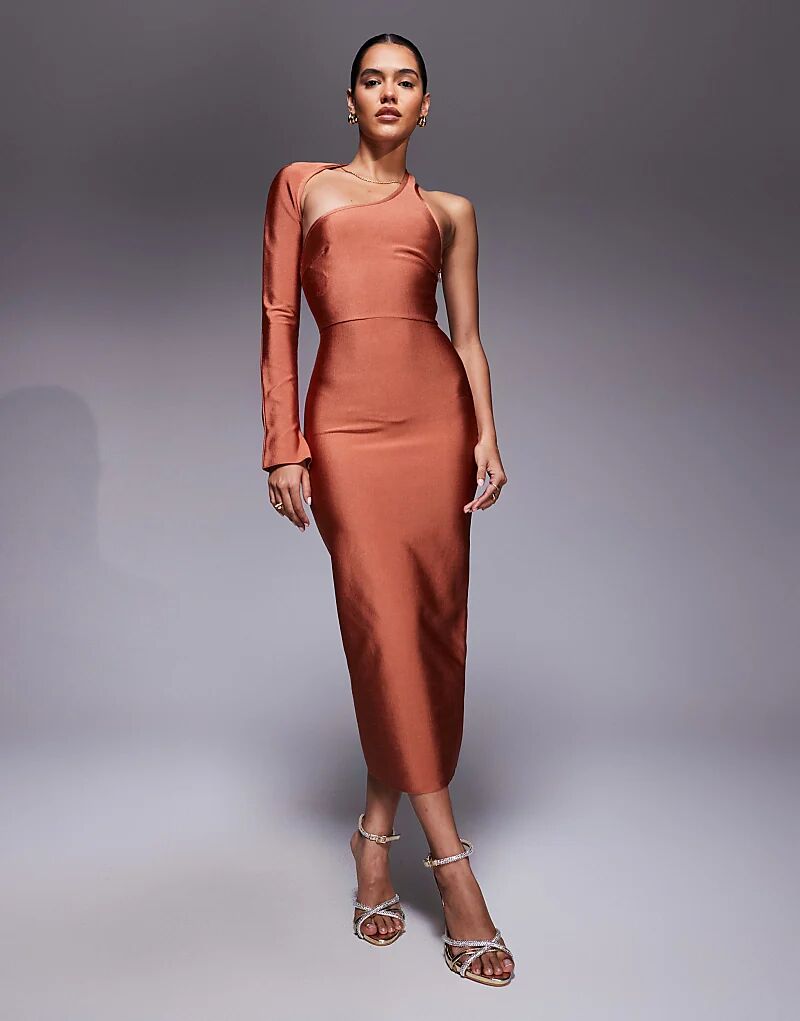 Платье миди ASOS DESIGN с бандажным запахом вокруг выреза и одним рукавом цвета ржавчины
Платье миди ASOS DESIGN с бандажным запахом вокруг выреза и одним рукавом цвета ржавчины