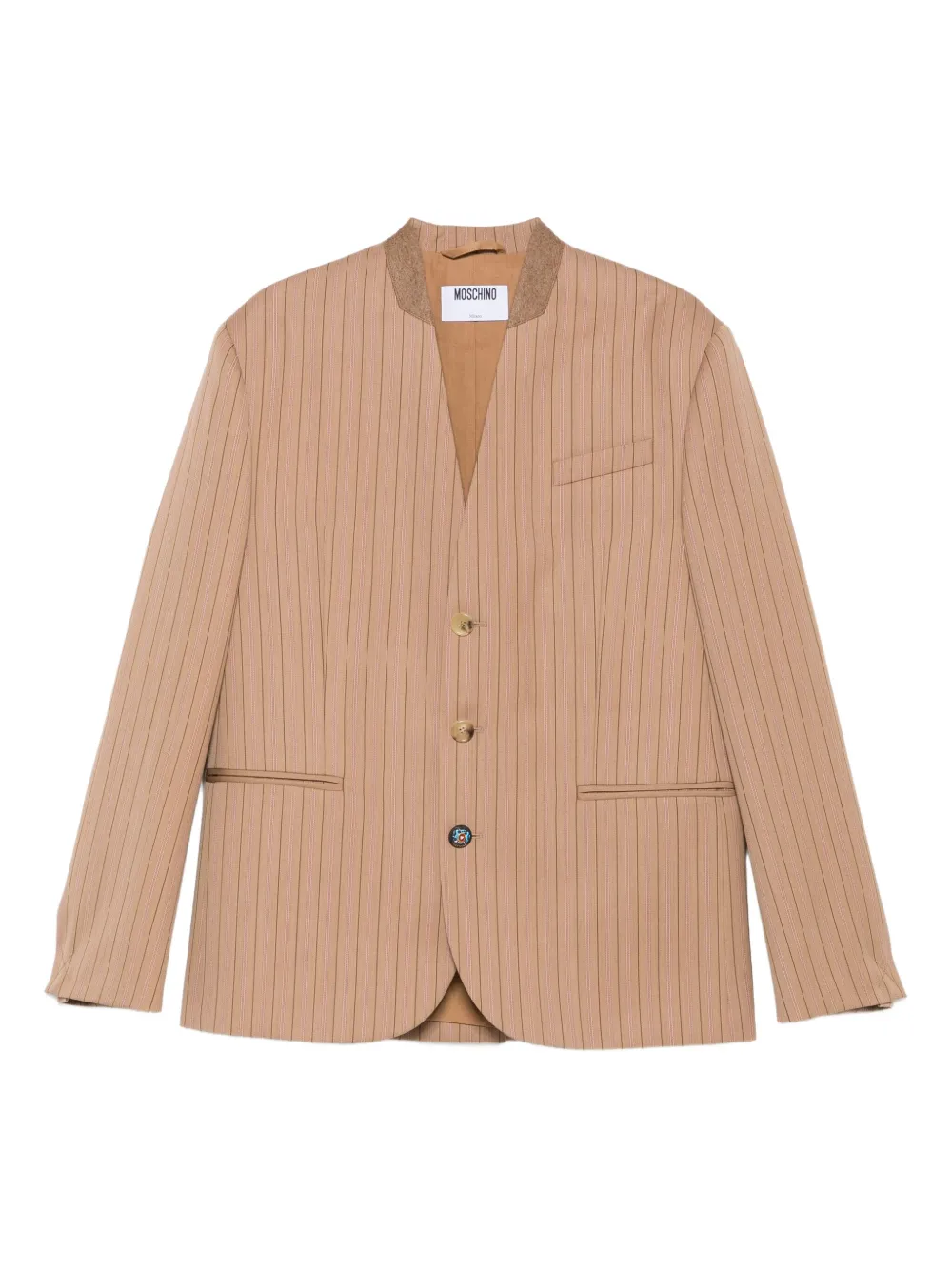 Полосатая куртка с воротником-стойкой Moschino, нейтральный
Полосатая куртка с воротником-стойкой Moschino, нейтральный