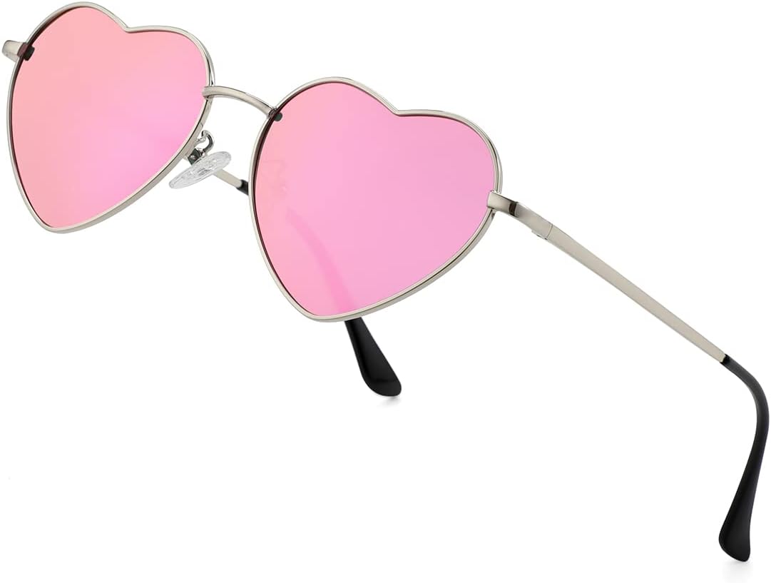 Женские поляризованные солнцезащитные очки JOVAKIT в форме сердца, модный стиль, металлическая оправа, линзы с защитой от УФ-излучения UV400, C2 Silver/Pink&purple Mirror
Женские поляризованные солнцезащитные очки JOVAKIT в форме сердца, модный стиль, металлическая оправа, линзы с защитой от УФ-излучения UV400, C2 Silver/Pink&purple Mirror