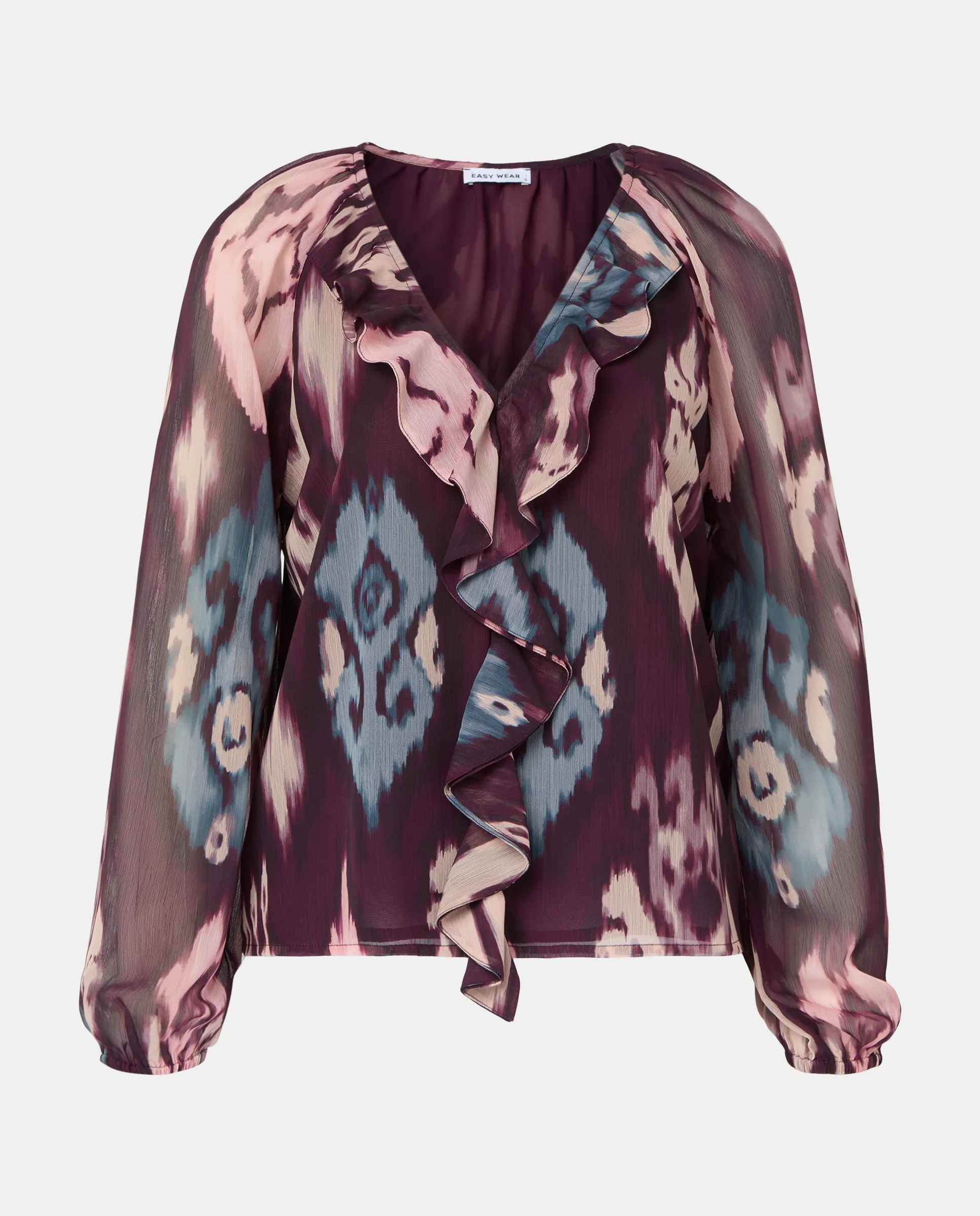 Женская блузка с принтом и воланами Easy Wear, красный
Женская блузка с принтом и воланами Easy Wear, красный